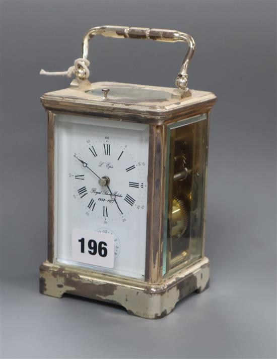 An LEpee carriage repeater clock height 13cm